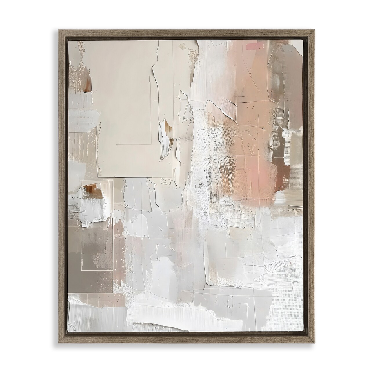 Stupell Industries Blush & Neutrals Abstract Floating Frame, design by Riley B